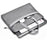 609 14-inch Laptop Handbag Waterproof Oxford Cloth Notebook Storage Bag Carrying Pouch - Grey - 3