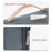 MELCOU 14.2-inch Laptop Sleeve Handbag Soft Liner Waterproof Polyester Notebook Carrying Bag - Dark Grey - 3