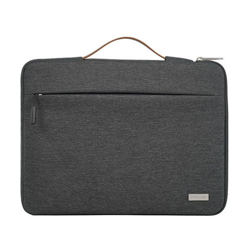 MELCOU 16.2-inch Laptop Handbag Zipper Sleeve Waterproof Polyester Notebook Carrying Bag - Dark Grey - 1