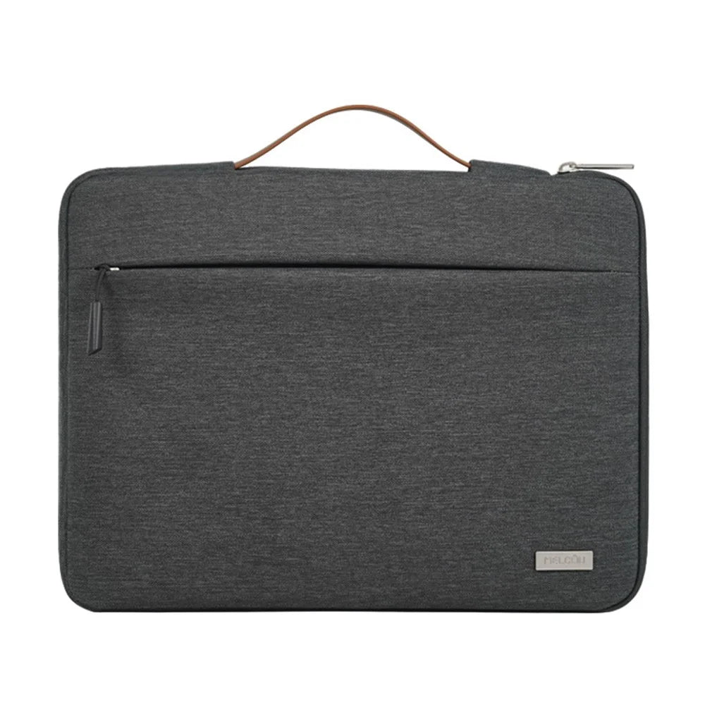 MELCOU 16.2-inch Laptop Handbag Zipper Sleeve Waterproof Polyester Notebook Carrying Bag - Dark Grey - 1