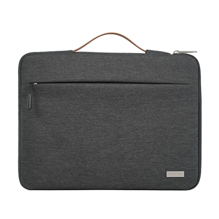 MELCOU 16.2-inch Laptop Handbag Zipper Sleeve Waterproof Polyester Notebook Carrying Bag - Dark Grey - 1