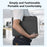 MELCOU 16.2-inch Laptop Handbag Zipper Sleeve Waterproof Polyester Notebook Carrying Bag - Dark Grey - 7