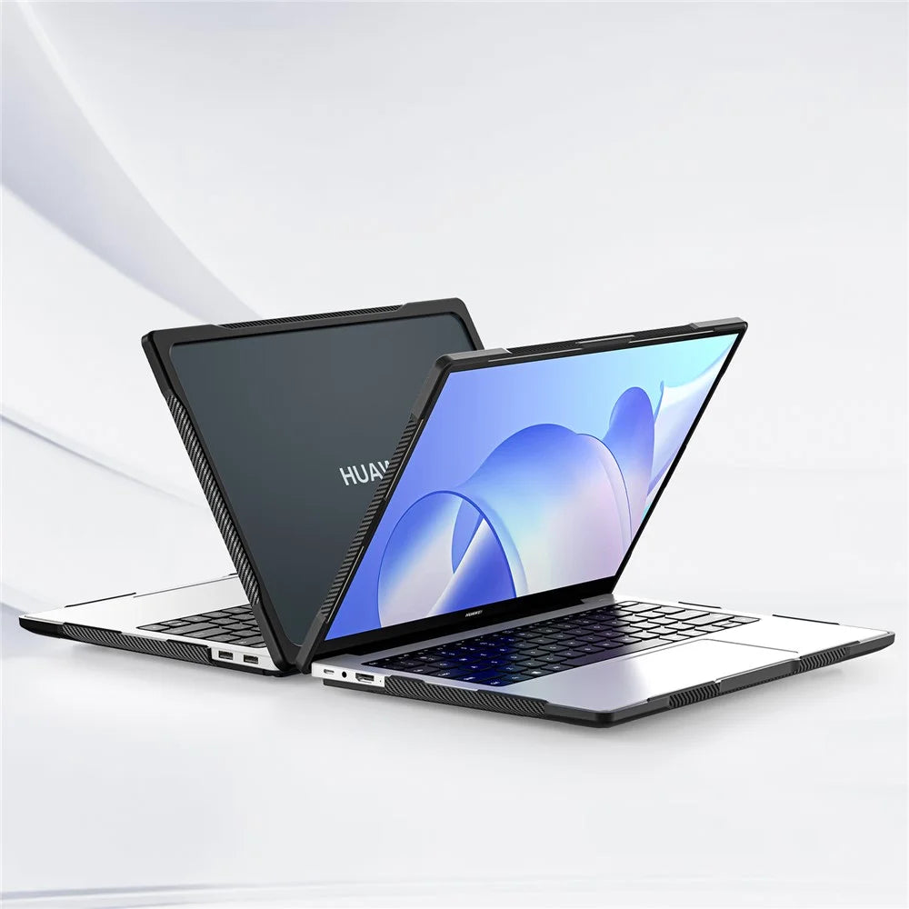 Sailor Series for Huawei MateBook 14 (2021) / (2022) / (2023) Laptop Case PC+TPU Notebook Cover - Transparent Black - 2