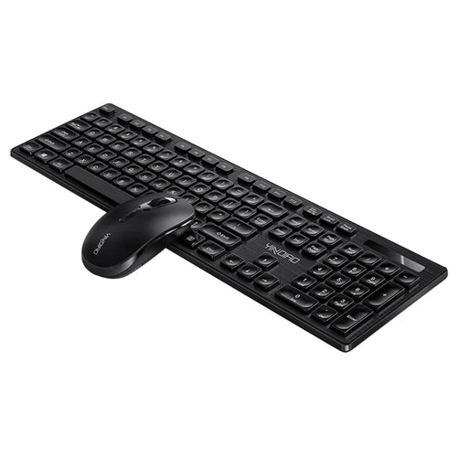 YINDIAO V3Max 2.4G Wireless Smart Sleep Office Keyboard Mouse Set for Computer Laptop - Black - 1