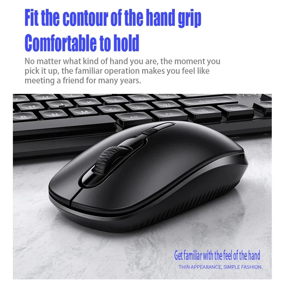 YINDIAO V3Max 2.4G Wireless Smart Sleep Office Keyboard Mouse Set for Computer Laptop - Black - 5