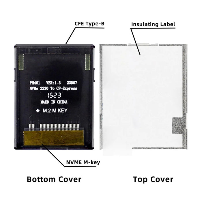 SA-046-CFB CFexpress Type-B to NVME Memory Card Kit Case CFE CFB NGFF M-key Adapter Compatible with XS Camera 8K RAW PCIe Expansion - 7