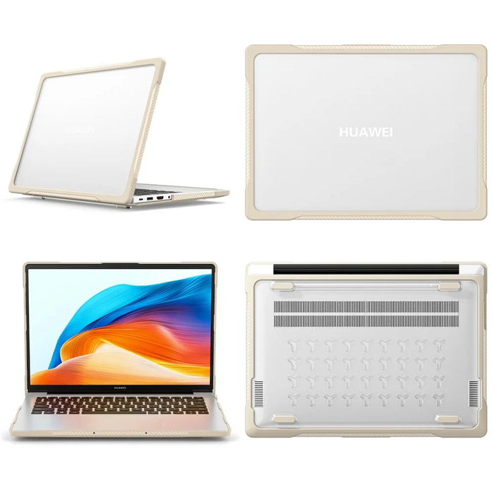 Sailor Series for Huawei MateBook D14 (2023) Case PC+TPU Anti-Cracking Protective Cover - Khaki - 1