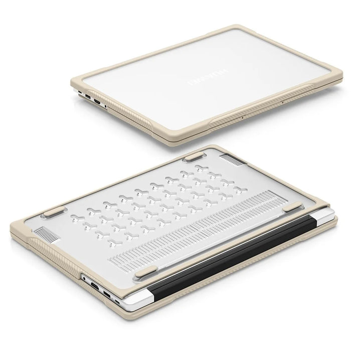 Sailor Series for Huawei MateBook D14 (2023) Case PC+TPU Anti-Cracking Protective Cover - Khaki - 2