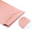 14-inch Waterproof PU Leather Laptop Bag Shockproof Notebook Carrying Pouch - Milk Tea Pink - 2