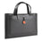 16-inch PU Leather Laptop Handbag Wooden Buckle Anti-scratch Notebook Bag - Black - 1