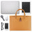 16-inch PU Leather Laptop Handbag Wooden Buckle Anti-scratch Notebook Bag - Black - 7