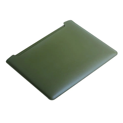 13-inch Ultra-thin Laptop Bag Non-magnet PU Leather Horizontal Carrying Pouch - Blackish Green - 1