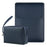 16-inch Waterproof Laptop Bag with Adjustable Stand + PU Leather Small Bag - Navy Blue - 1