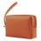 PU Leather Storage Bag Electronic Accessory Organizer with Hand Strap - Brown - 1
