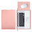 13 inch PU Leather Laptop Bag Ultra Slim Carrying Pouch + Small Bag - Milk Tea Pink - 2