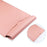 13 inch PU Leather Laptop Bag Ultra Slim Carrying Pouch + Small Bag - Milk Tea Pink - 3