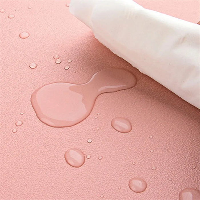13 inch PU Leather Laptop Bag Ultra Slim Carrying Pouch + Small Bag - Milk Tea Pink - 7