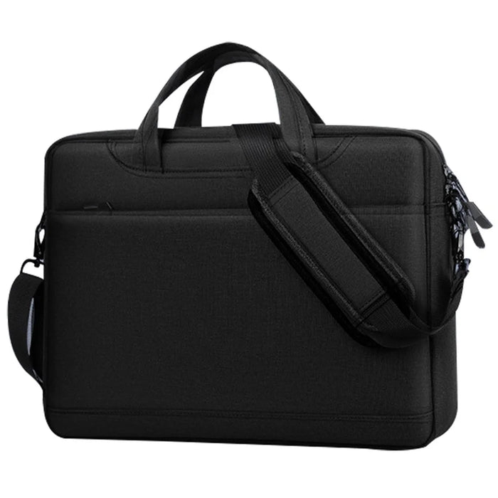 213 15.6-16.1 inch  Airbag Laptop Carrying Bag Waterproof Crossbody Shoulder Bag - Black - 1