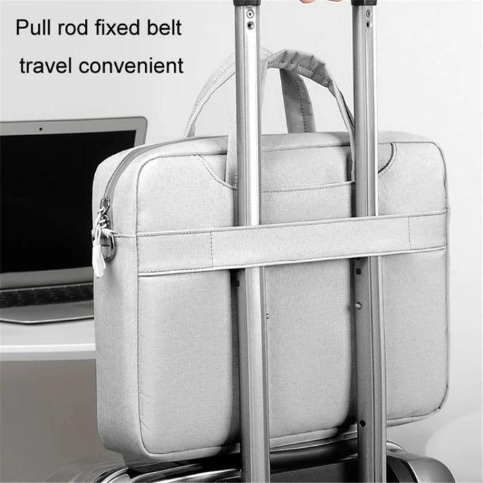 213 15.6-16.1 inch  Airbag Laptop Carrying Bag Waterproof Crossbody Shoulder Bag - Black - 5