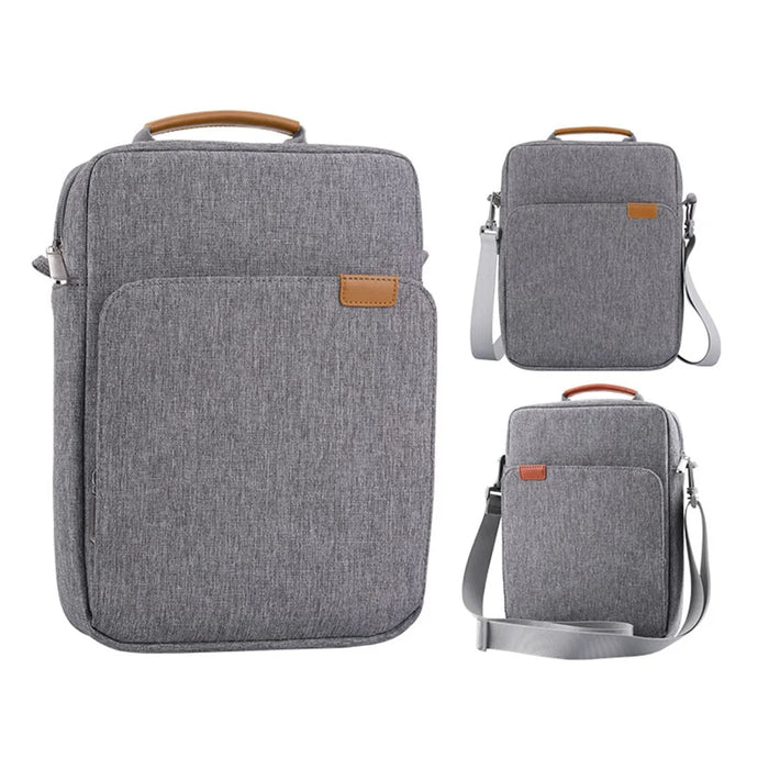 8-11inch Tablet Carrying Bag Soft Lining Shockproof Tablet PC Handbag Crossbody Bag - Grey - 1