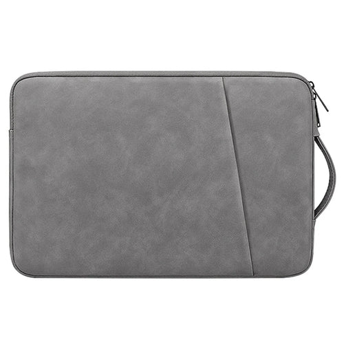 ND03S 13-14 inch Laptop Bag Waterproof PU Leather Notebook Handbag - Dark Grey - 1