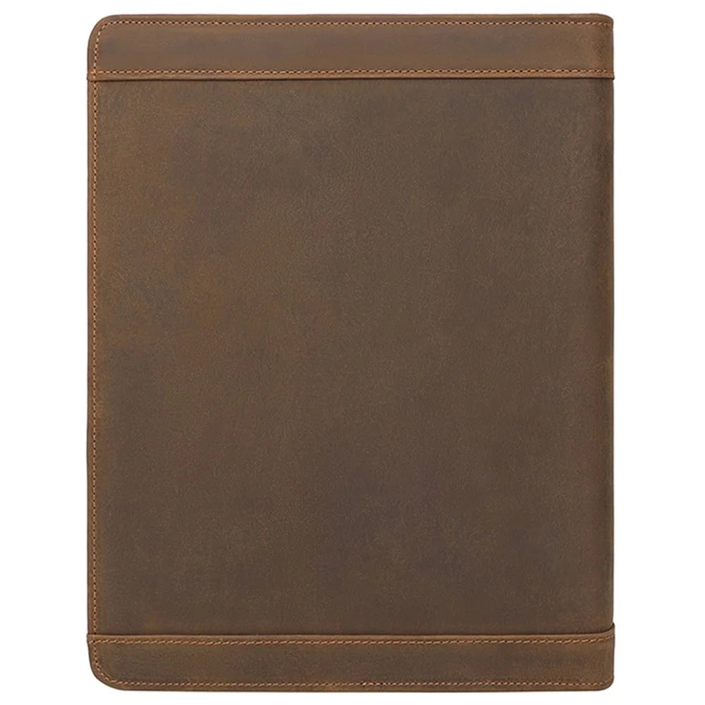 A0014 11-inch Tablet Sleeve Pouch Retro First Layer Cowhide Tablet Zipper Protective Bag - 2
