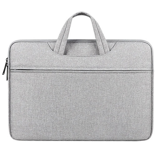 15.6-inch Laptop Waterproof Handbag Scratch Proof Notebook Carrying Bag - Light Grey - 1