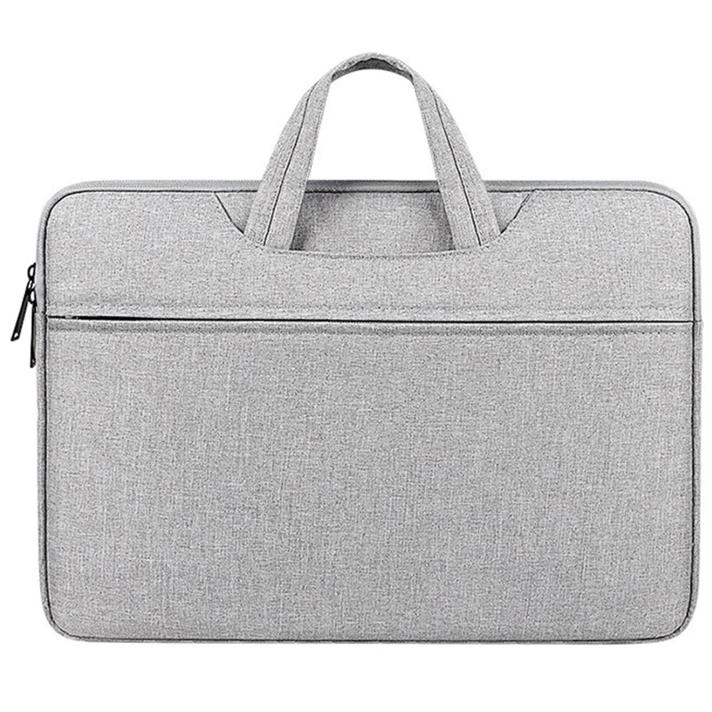 15.6-inch Laptop Waterproof Handbag Scratch Proof Notebook Carrying Bag - Light Grey - 1