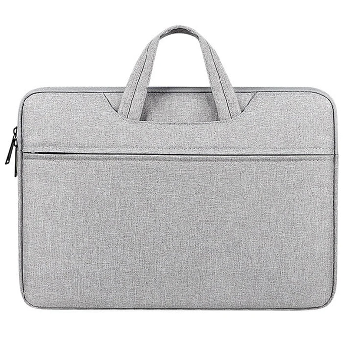 15.6-inch Laptop Waterproof Handbag Scratch Proof Notebook Carrying Bag - Light Grey - 1