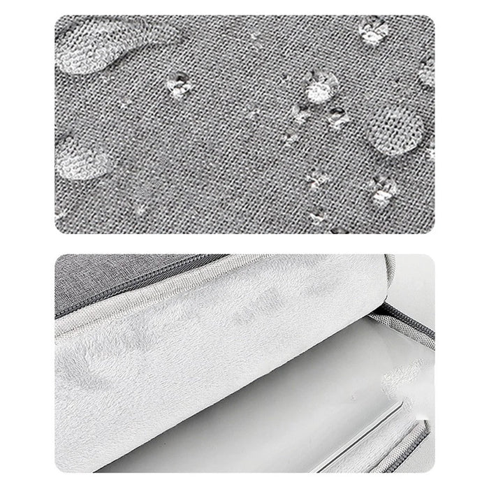 15.6-inch Laptop Waterproof Handbag Scratch Proof Notebook Carrying Bag - Light Grey - 4
