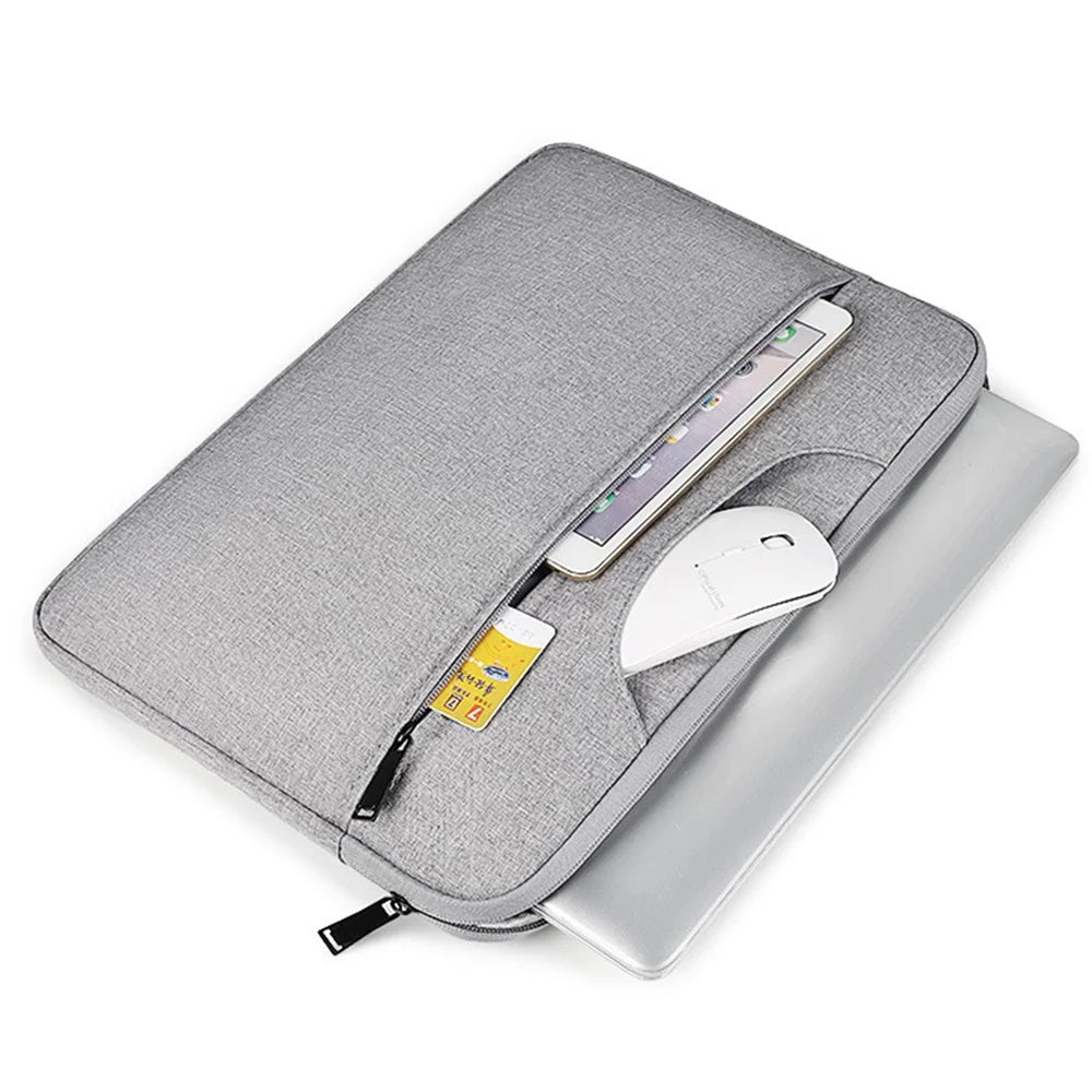13.3-inch Laptop Polyester Protective Handbag Soft Lining Notebook Carrying Bag - Dark Grey - 2