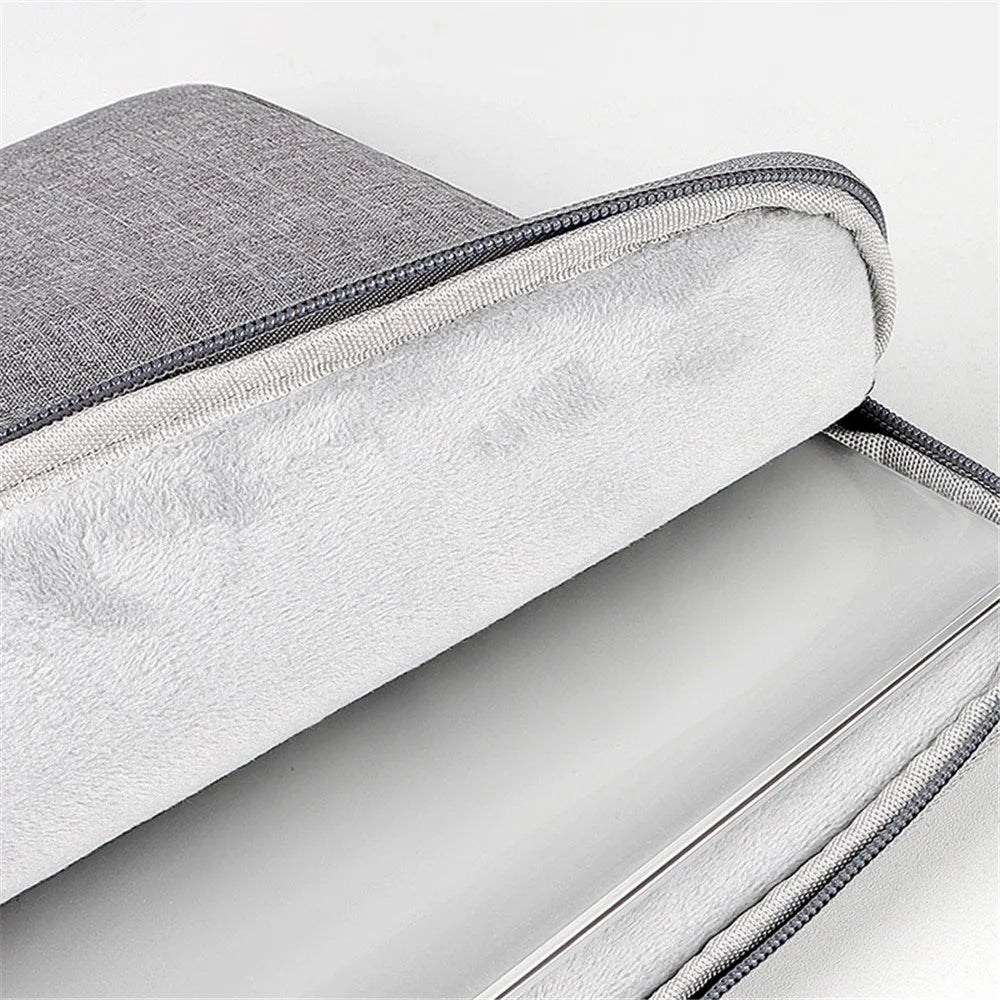 13.3-inch Laptop Polyester Protective Handbag Soft Lining Notebook Carrying Bag - Dark Grey - 4