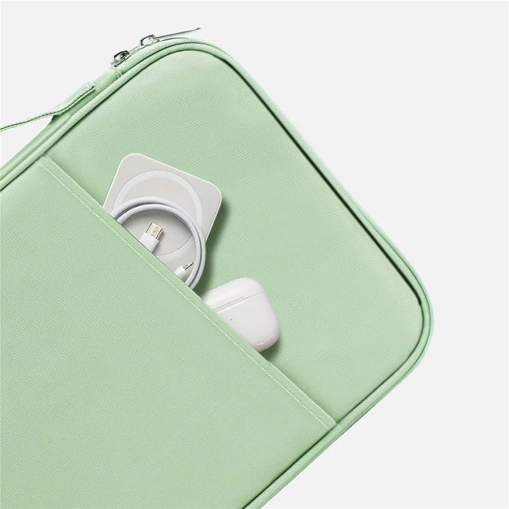 ND13 10.8-11 inch Shockproof Laptop Bag 180 Degree Opening Tablet Handbag - Green - 2