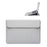 13-13.3 inch Notebook Computer Bag PU Leather Foldable Stand Laptop Storage Sleeve - Grey - 1