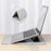 13-13.3 inch Notebook Computer Bag PU Leather Foldable Stand Laptop Storage Sleeve - Grey - 6
