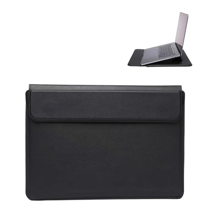 14-14.1 inch Laptop Sleeve with Foldable Stand Ultra-Slim Notebook Carrying Pouch - Black - 1