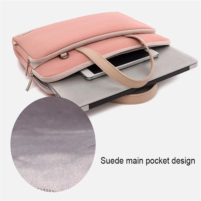 705 15.6 / 16 inch Laptop Bag Oxford Cloth Notebook Computer Handbag Sleeve - Pink - 2