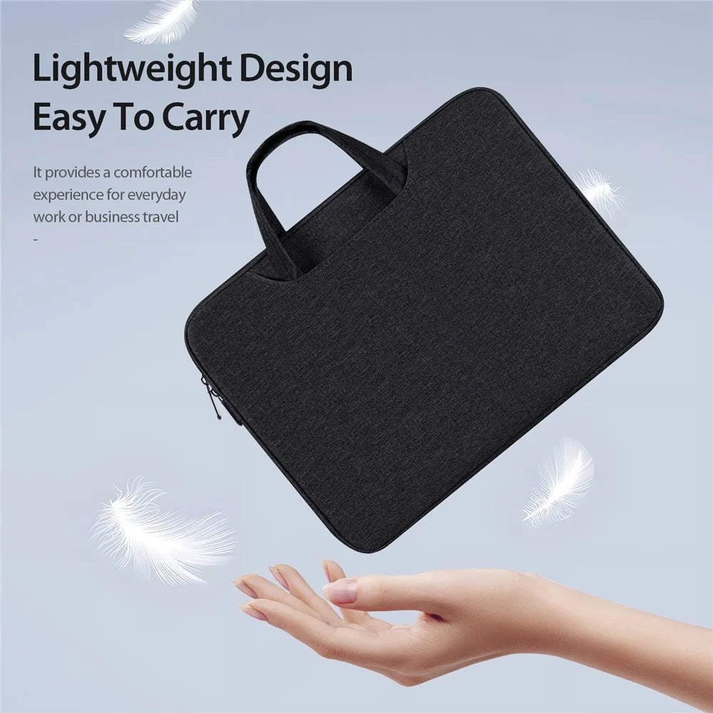 DUX DUCIS LBTB Series 15.5-16 Inch Laptop Bag Water-Repellent Polyester Fabric Computer Carrying Case - Black - 6