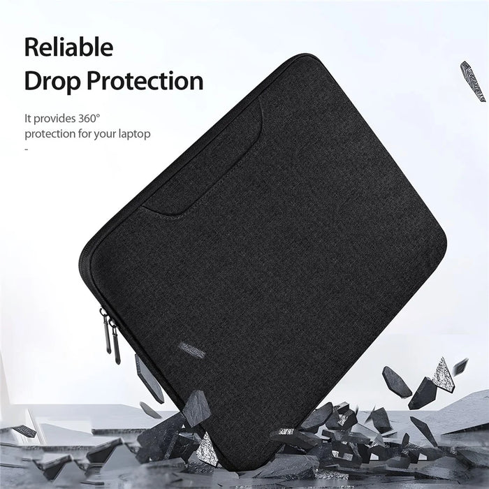 DUX DUCIS LBTB Series Laptop Storage Bag Shockproof Carrying Handbag for 13-13.9 inch Notebooks - Black - 7