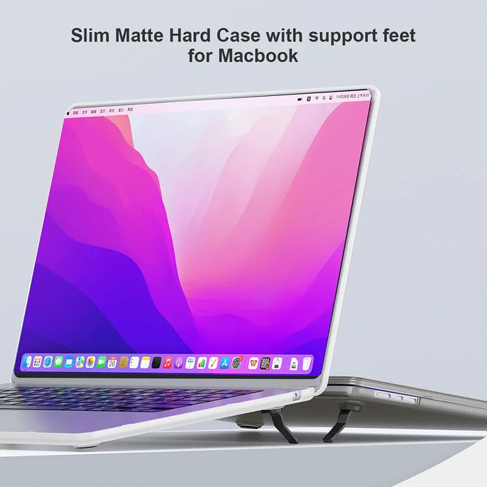 BENWIS MP-SMS For MacBook Pro 13 inch (2019) / (2020) A1706, A1708, A1989, A2159, A2251, A2289, A2338 Kickstand Hard Case - Transparent Black - 4