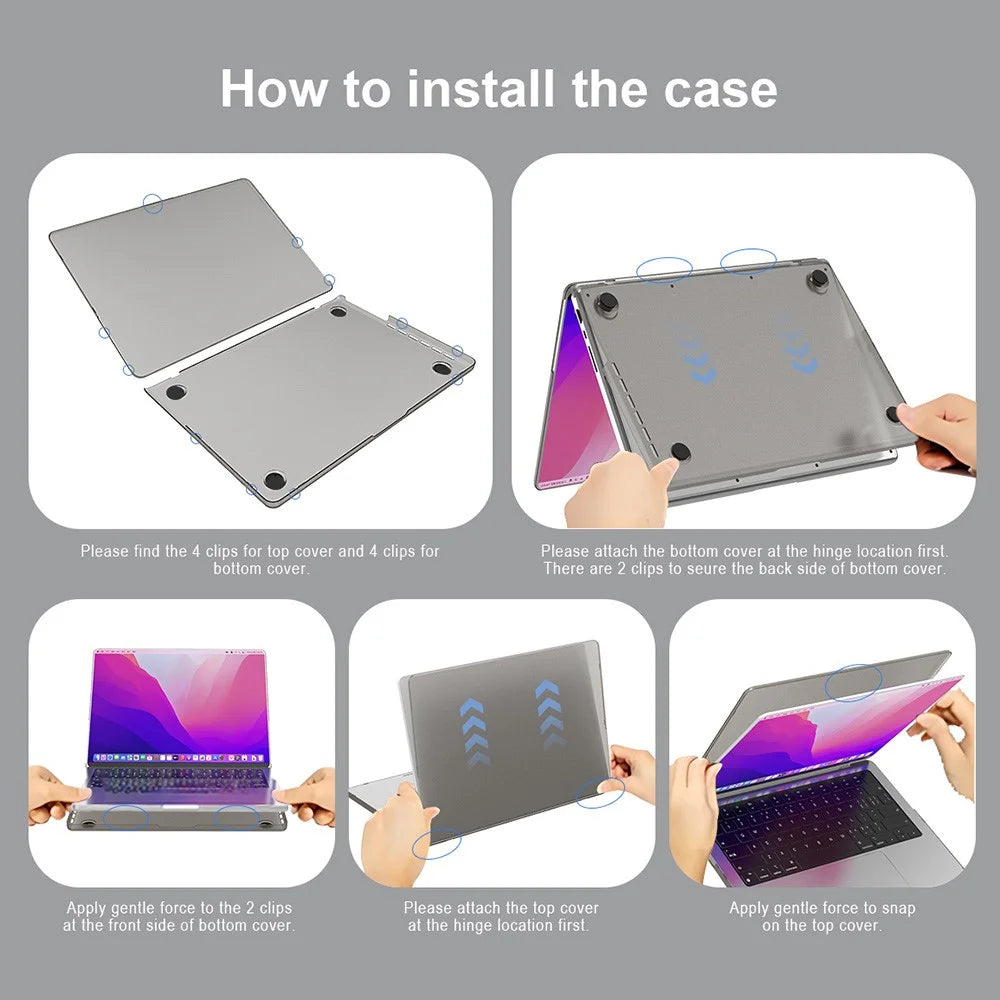 BENWIS MP-SMC For Macbook Air 15 inch (2026) A3448 / (2025) A3241 / (2024) A311 / (2023) A2941 Cover Notebook Protector Matte Case - Transparent Black - 6
