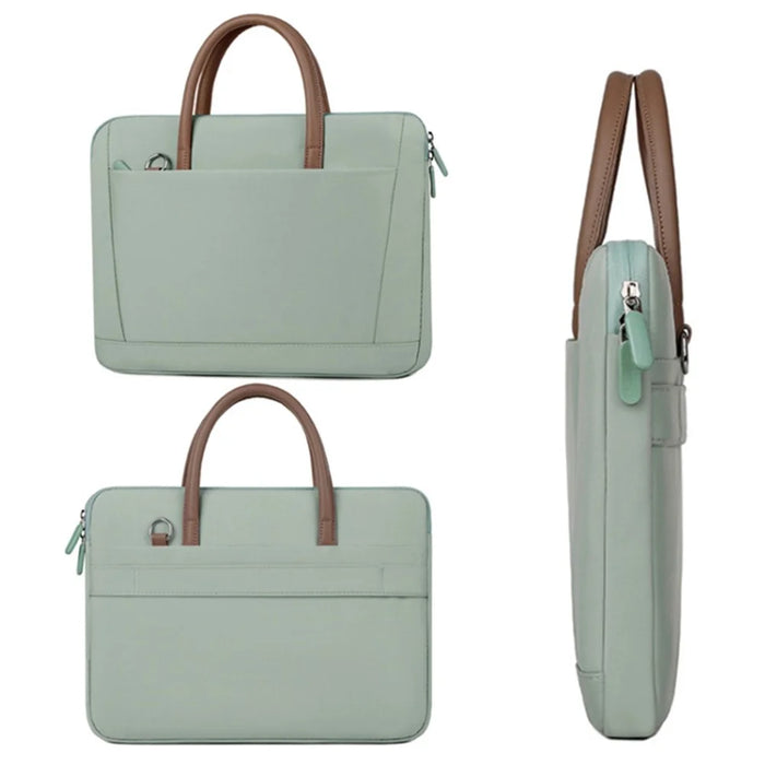 14-14.6 Inch Notebook Computer Bag Oxford Cloth Laptop Shoulder Messenger Bag with Soft Liner - Green - 2