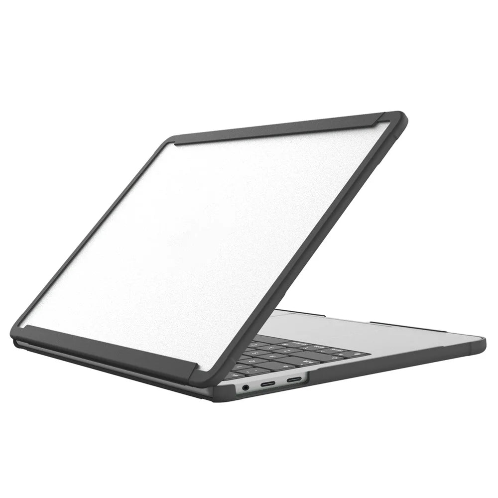 BENWIS MP-SSC For Macbook Air 13 inch (2018-2019) A1932 / (2020) A2179, A2337 Case PC+TPU Laptop Shockproof Cover - Black - 1