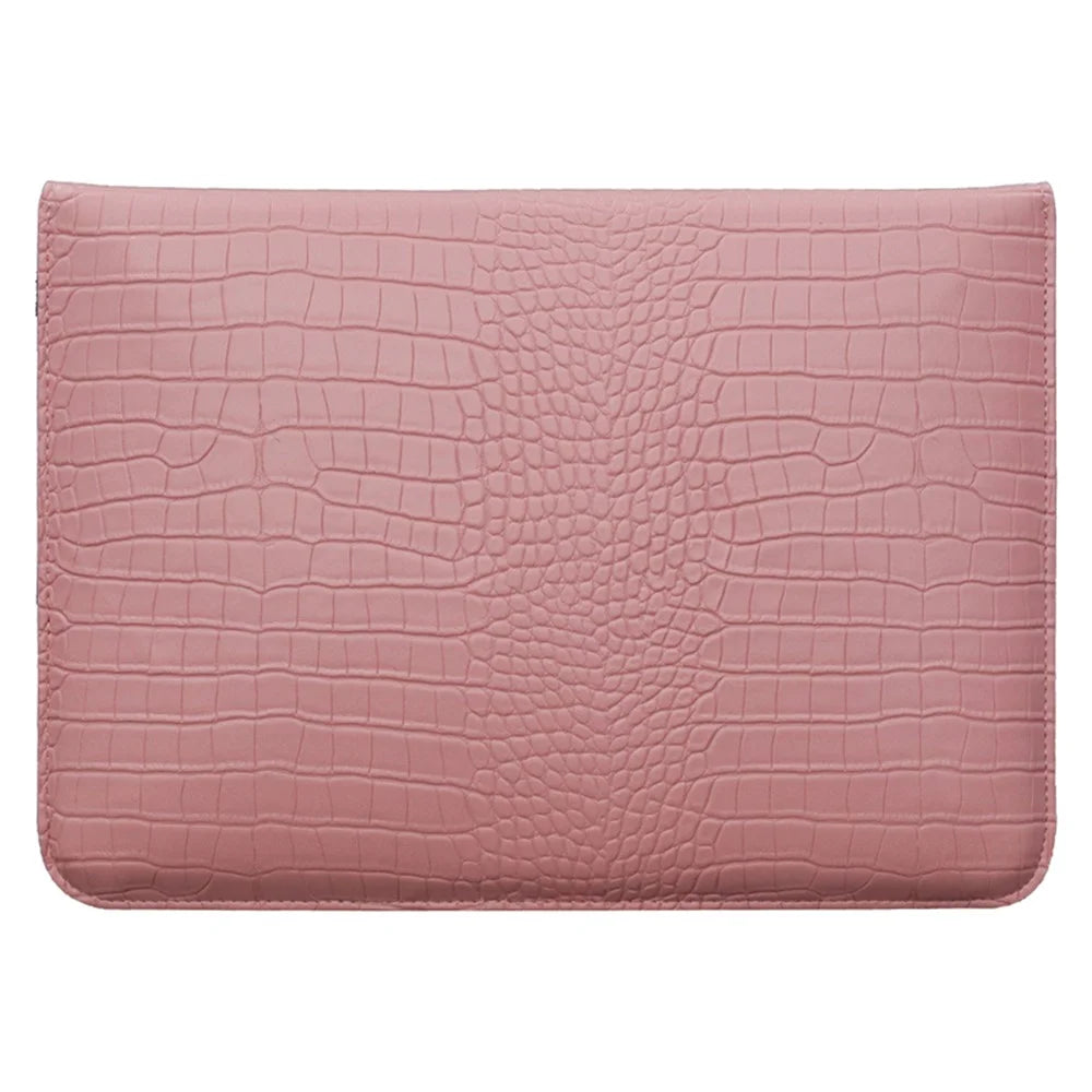 13.3 inch Notebook Computer Storage Bag Laptop Sleeve PU Leather Bag - Light Pink - 2