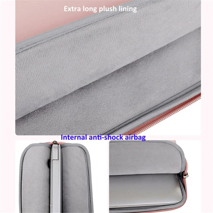14-14.6 inch Laptop Case Oxford Cloth Laptop Bag Notebook Briefcase Phone Mouse Storage Bag - Pink - 5