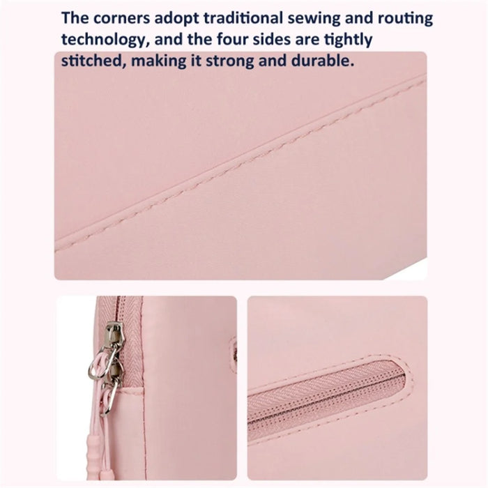 14-14.6 inch Laptop Case Oxford Cloth Laptop Bag Notebook Briefcase Phone Mouse Storage Bag - Pink - 6