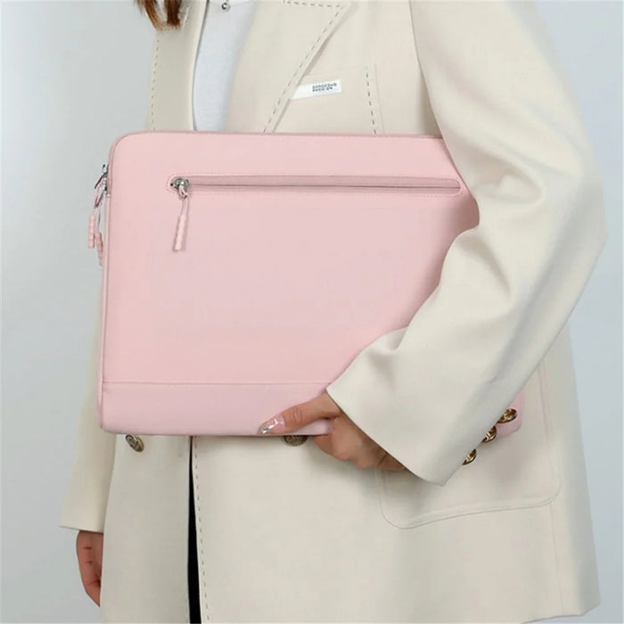 14-14.6 inch Laptop Case Oxford Cloth Laptop Bag Notebook Briefcase Phone Mouse Storage Bag - Pink - 7