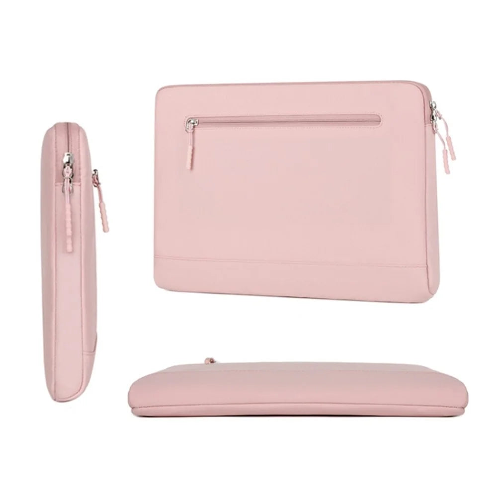 13-13.3 inch Laptop Bag Oxford Cloth Notebook Bag Business Briefcase Anti-scratch Plush Lining - Pink - 2