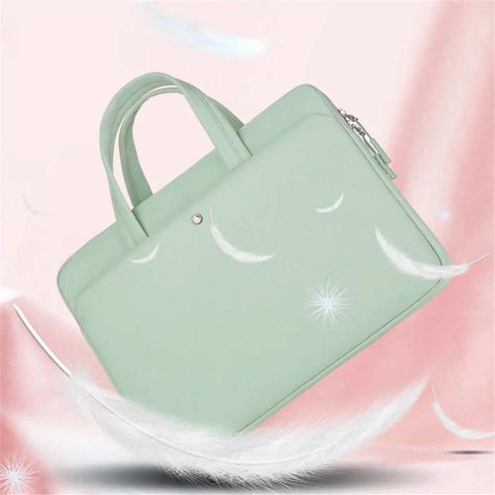 C81-13-13.3 inch Laptop Case Portable Notebook Bag with Plush Lining  Businees Storage Bag - Green - 6
