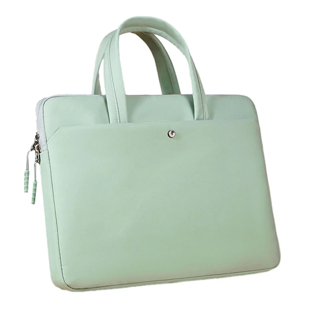C81-15-15.6 inch Computer Case Portable Laptop Bag with Plush Lining Laptop Accessories Storage Bag - Green - 1